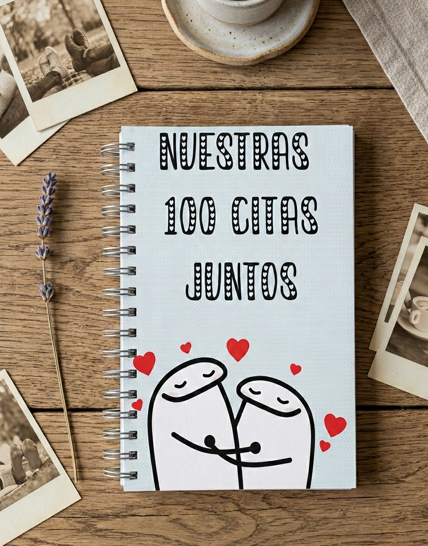 Libro "Nuestras 100 Citas Juntos B" – Agenda de Actividades y Álbum de Parejas