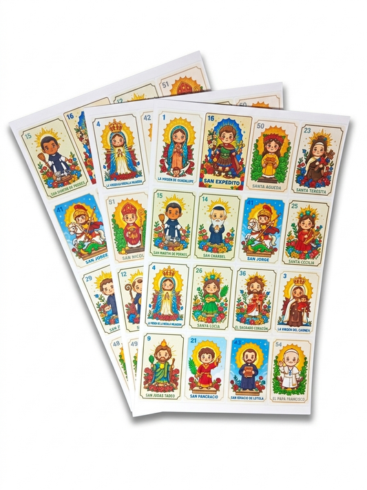 Juego De Lotería Temática De Santos Católicos – Opalina 225g