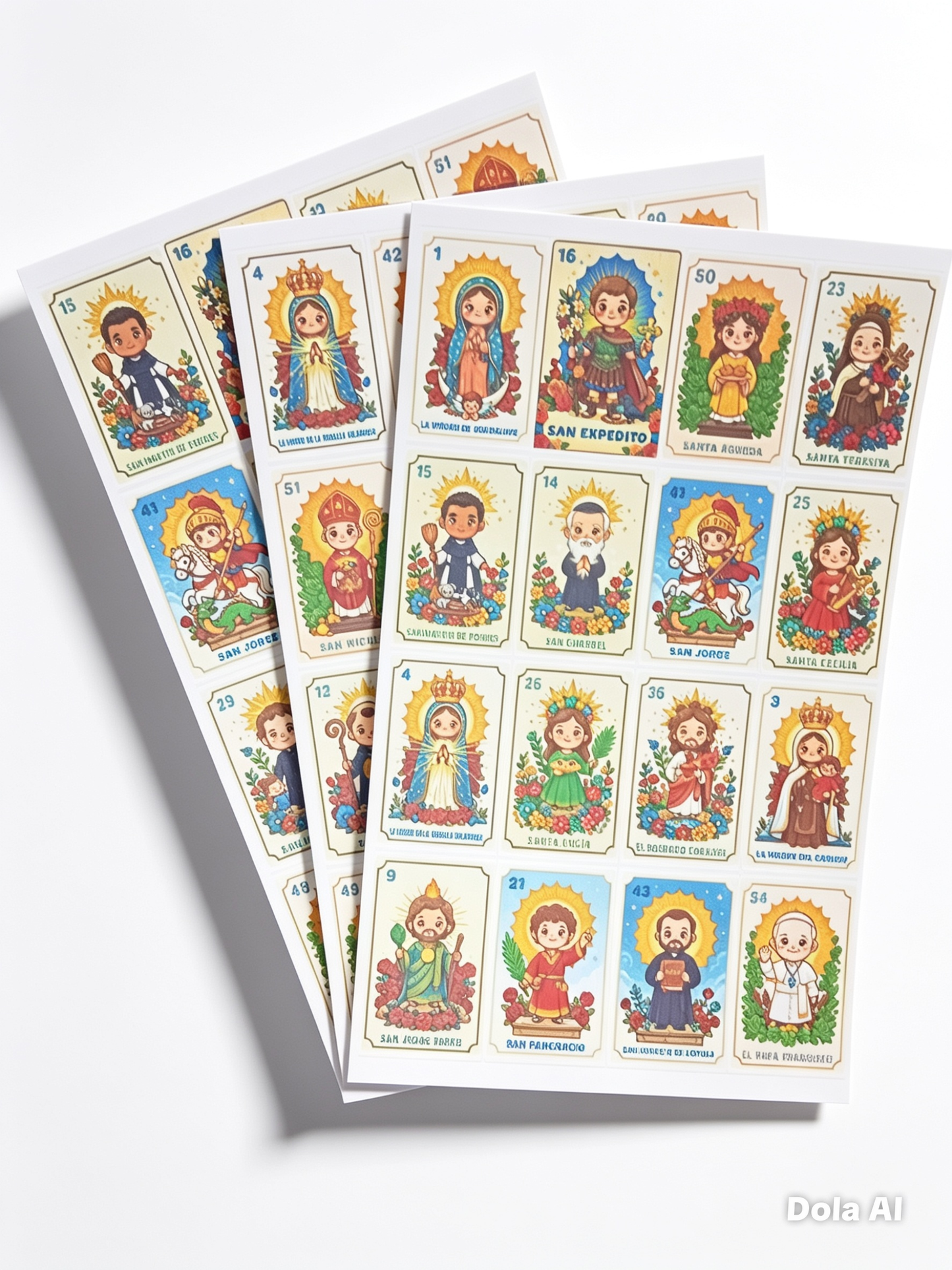 Juego De Lotería Temática De Santos Católicos – Opalina 225g