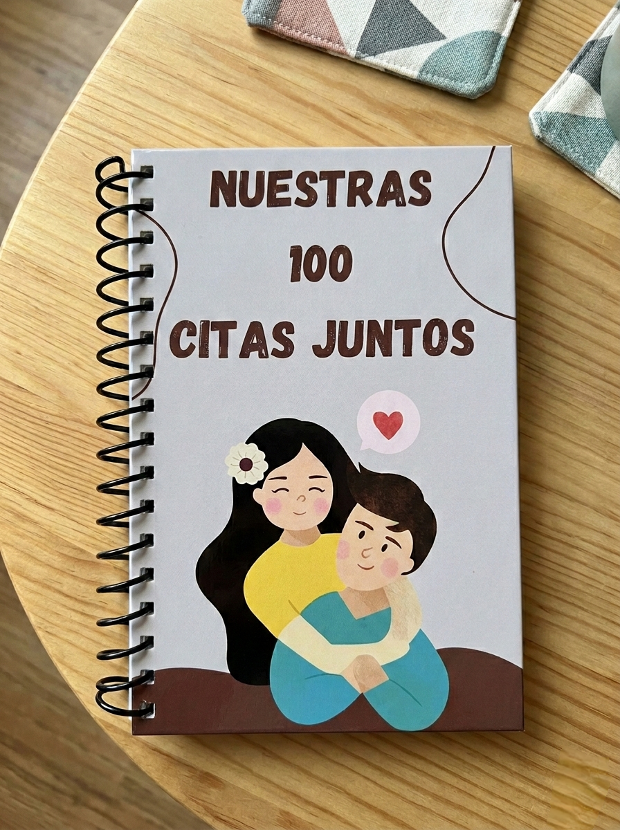 Libro "Nuestras 100 Citas Juntos C" – Agenda de Actividades y Álbum de Parejas