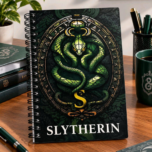 Libreta Slytherin con Diseño de Serpiente Verde